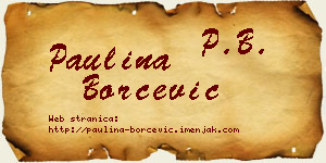 Paulina Borčević vizit kartica